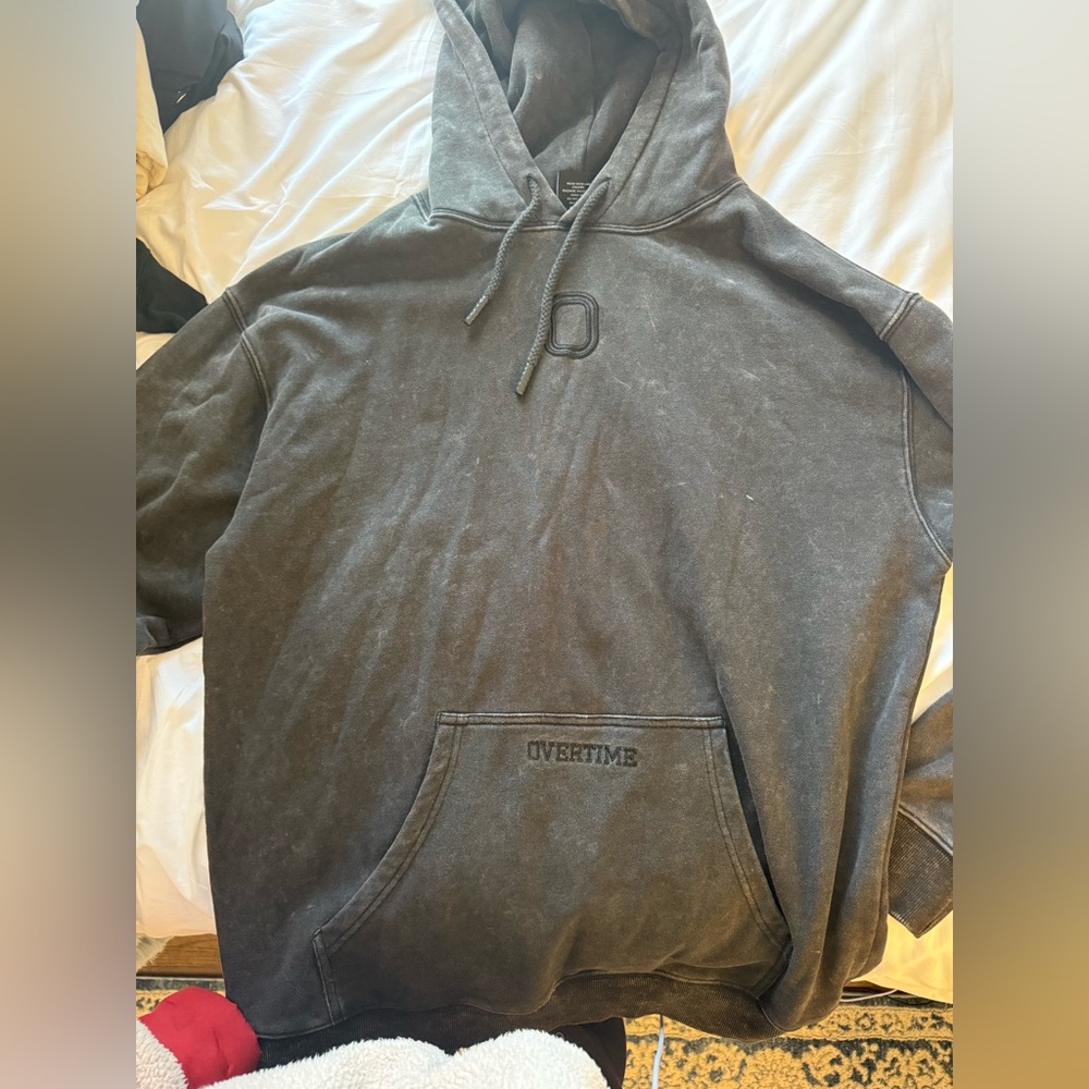 Overtime Charcoal Gray Men's Hoodie